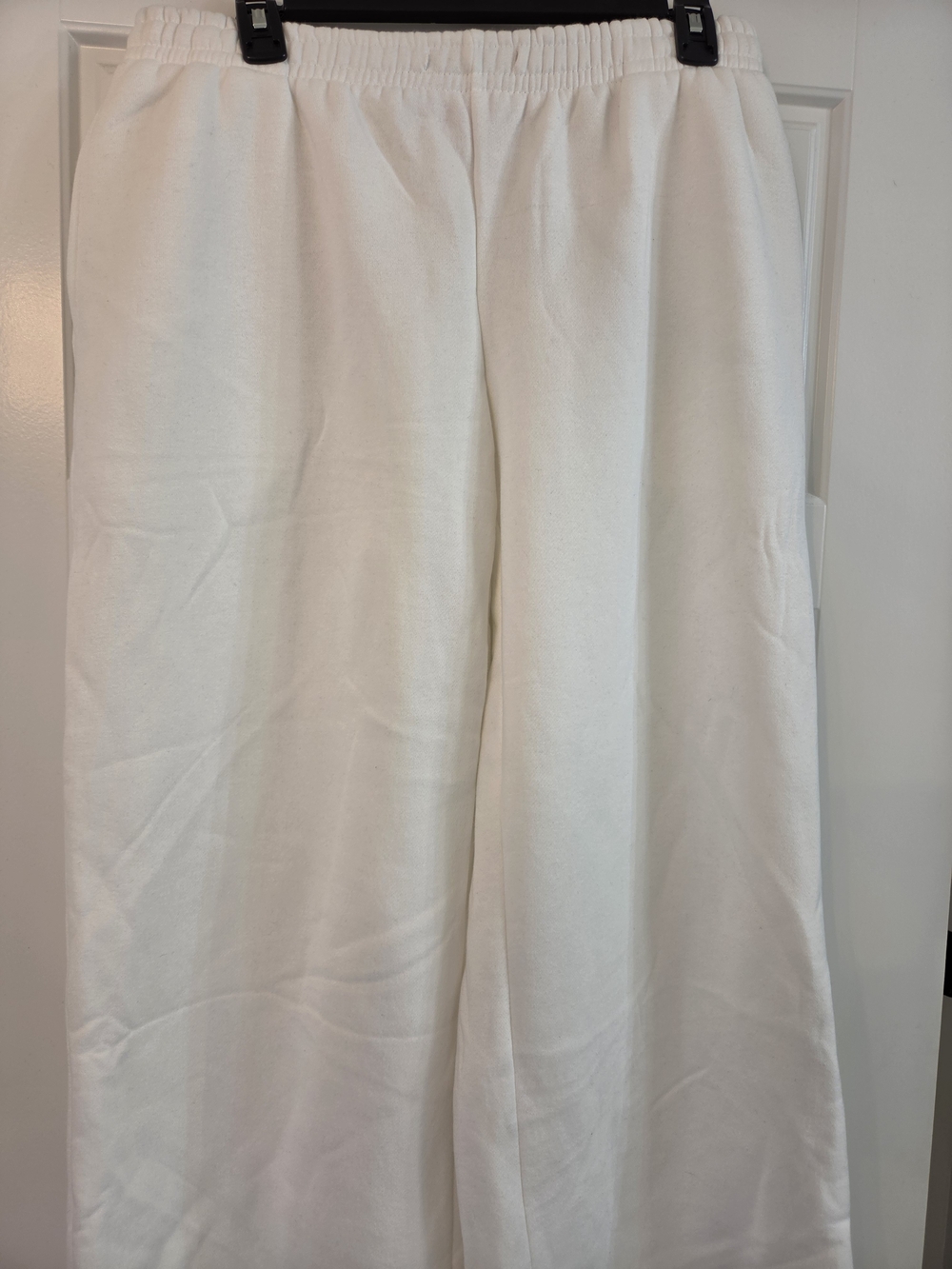 Edikted White Elastic-Waist Sweatpants